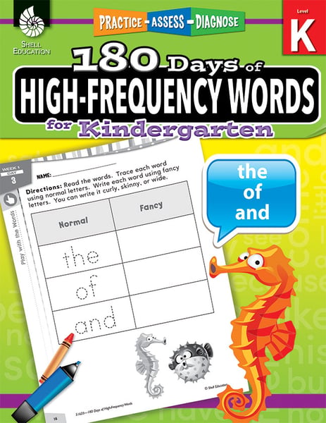 180 Days Of High-Frequency Words For Kindergarten