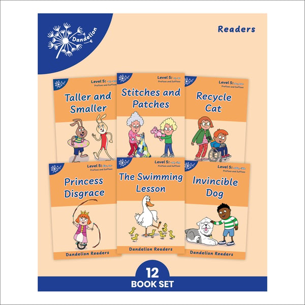 Dandelion Readers Level 5 Prefixes And Suffixes (12 Books)