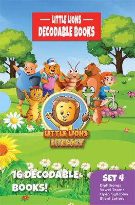 Little Lions Decodable Books, Set 4: Vowel Diphthongs, 3+Syllables, Suffix Es, And Syllable C+le (-Ble, -fle, kle, Etc.) (16 Books)