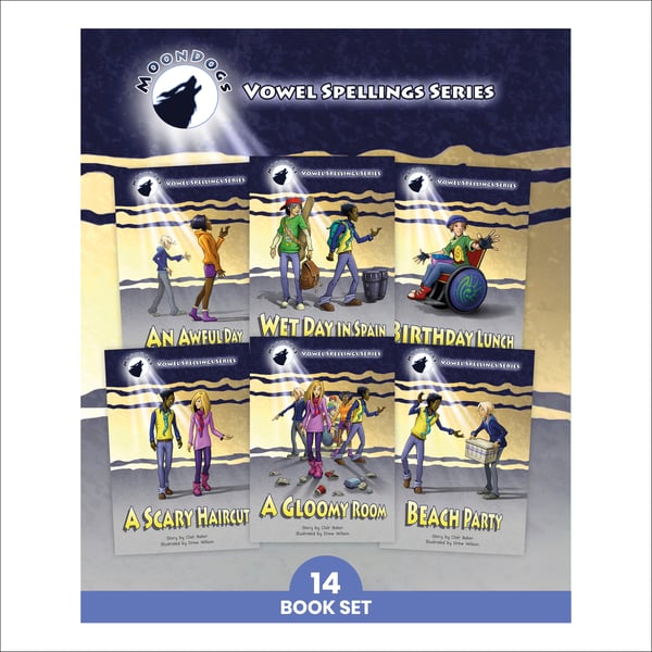 Moon Dogs, Set 3 Vowels Spellings (14 Books)
