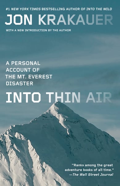 Into Thin Air: A Personal Account Of The Mt. Everest Disaster