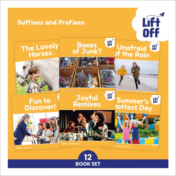 Lift Off Readers Suffixes and Prefixes (12 Books)