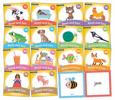 Jolly Phonics Read and See (Pack 1, basic words, 14 books)