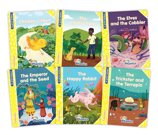 Jolly Phonics Level 2 Yellow: Folktales Readers (6 books)