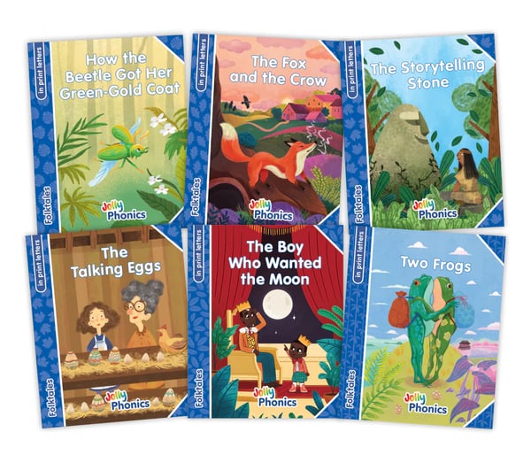 Jolly Phonics Level 4 Blue: Folktales Readers (6 books)