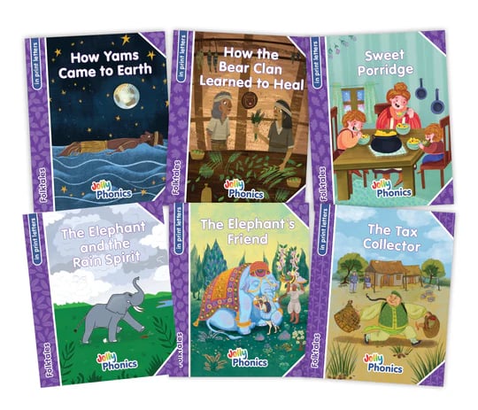 Jolly Phonics Level 5 Purple: Folktales Readers (6 books)