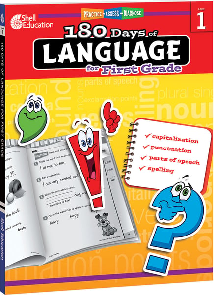 Practice, Assess, Diagnose: 180 Days of Language for First Grade