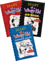 Diary of a Wimpy Kid 18 books set (paperback) yellow print