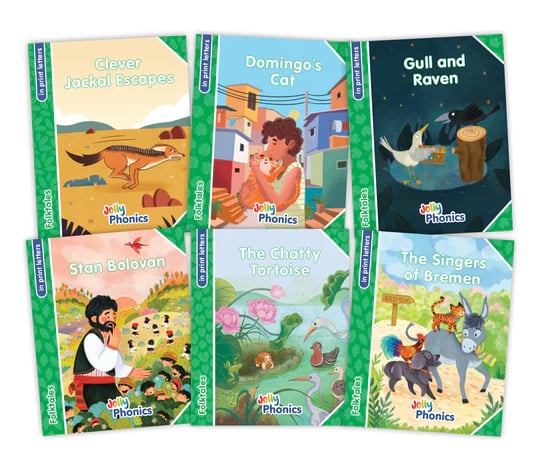 Jolly Phonics Level 3 Green: Folktales Readers (6 books)