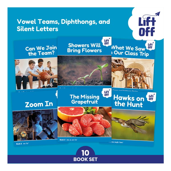 Lift Off Readers Vowel Teams, Diphthongs, And Silent Letters (10 Books)