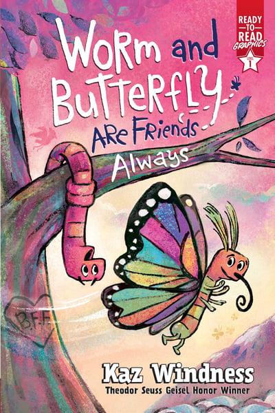 Worm And Butterfly Are Friends Always