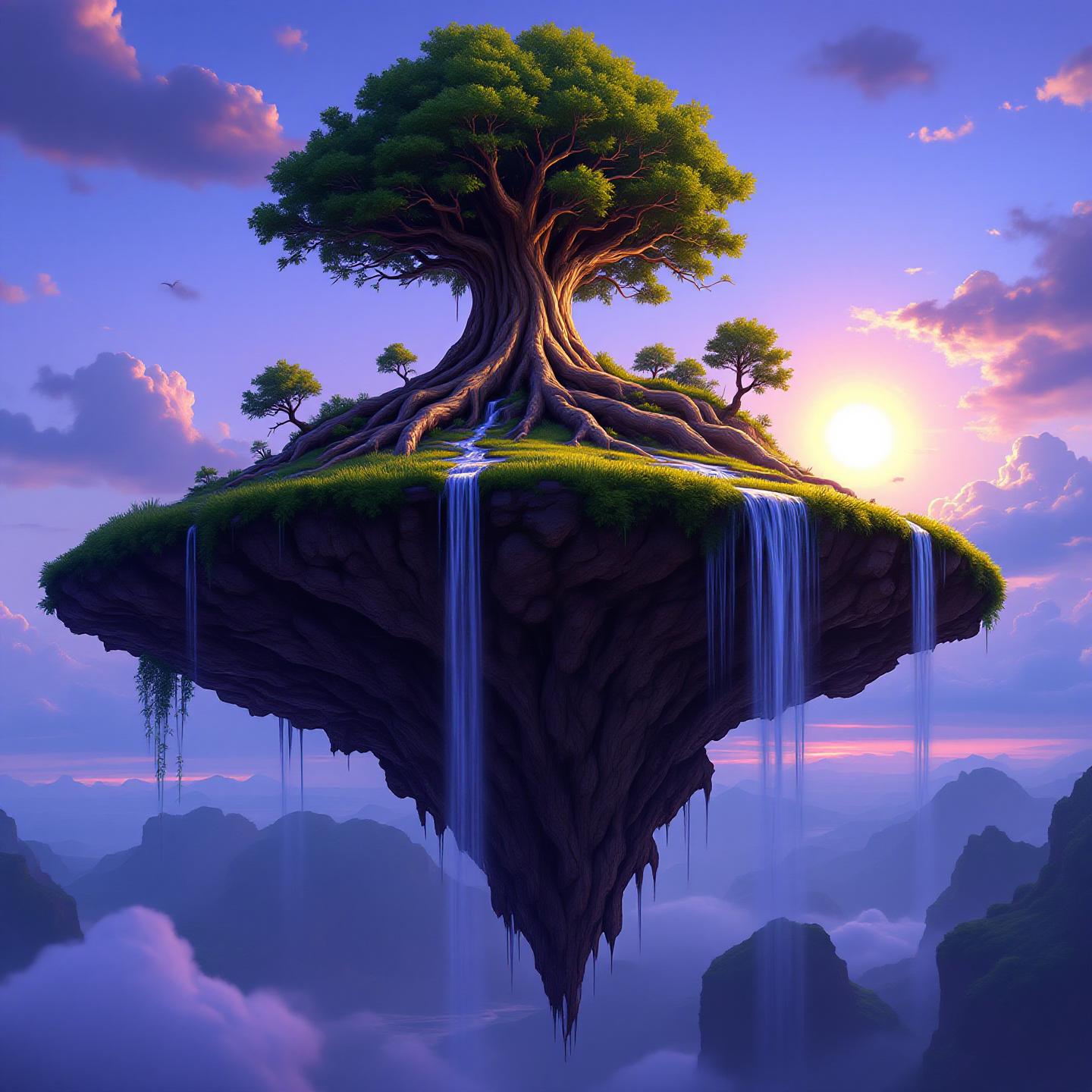 Start frame for Ancient Tree, Floating Island — MiniMax Hailuo 2.3 Standard