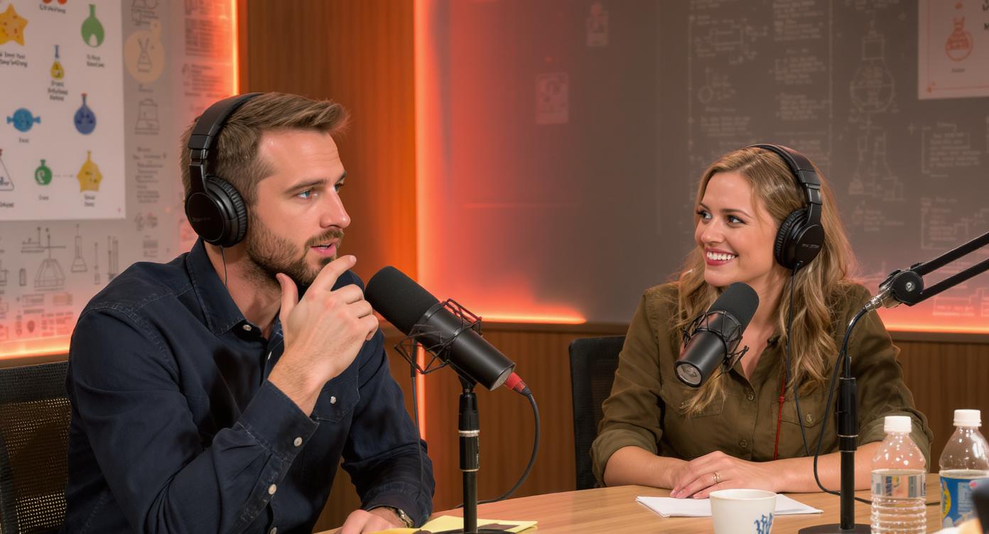 Start frame for Podcast Hosts in Studio — MiniMax Hailuo-02 Pro