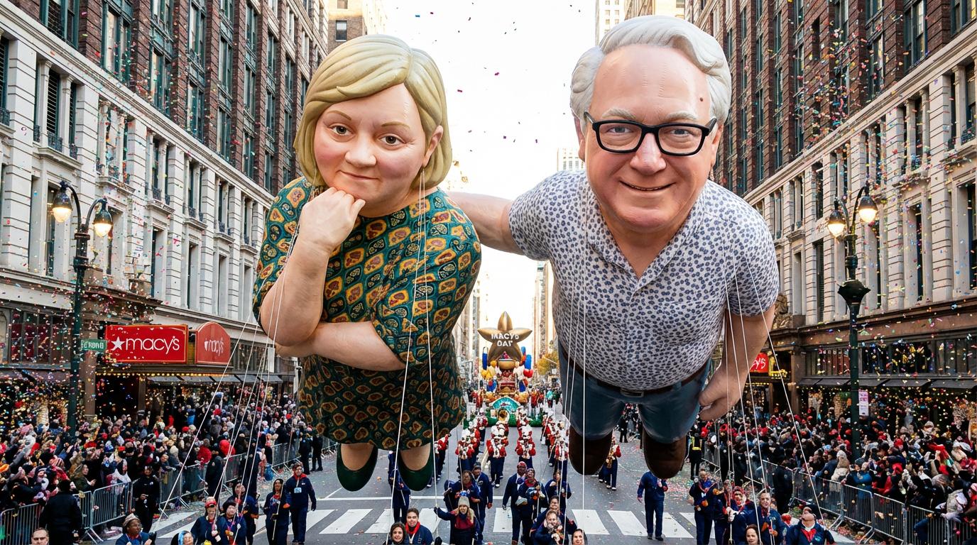 Reference 1 for Giant Parade Balloons Floating in New York — Veo 3.1