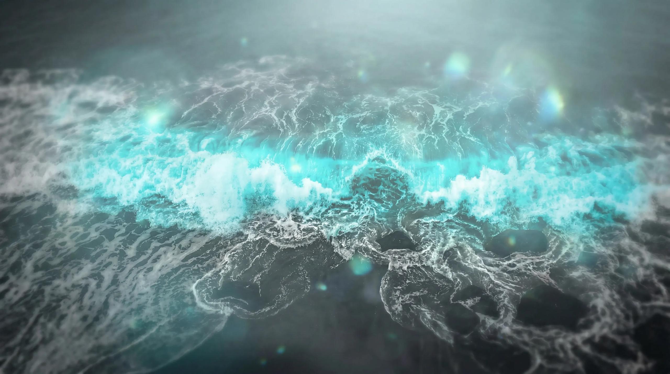 Start frame for Bioluminescent Ocean Waves — MiniMax Hailuo-02 Standard