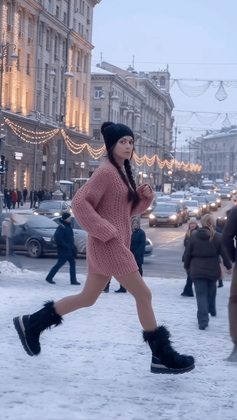 Start frame for Winter Street Walk — Kling O1