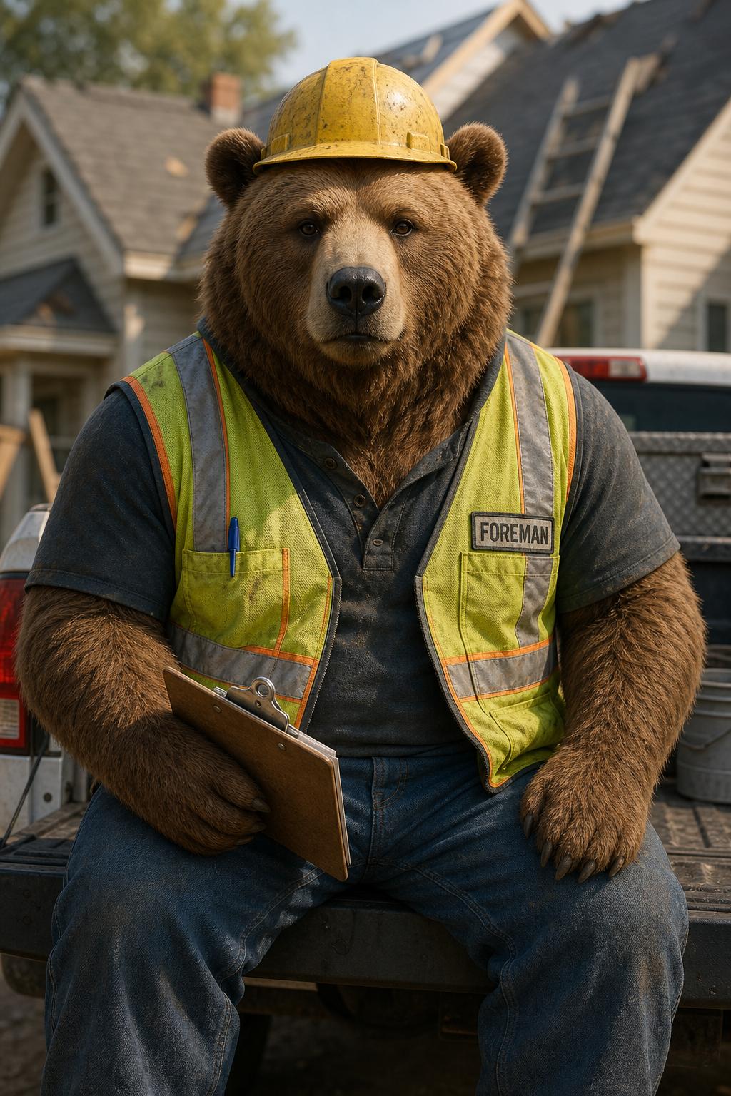 Start frame for Talking Bear Roofing Contractor — Hedra Character 3