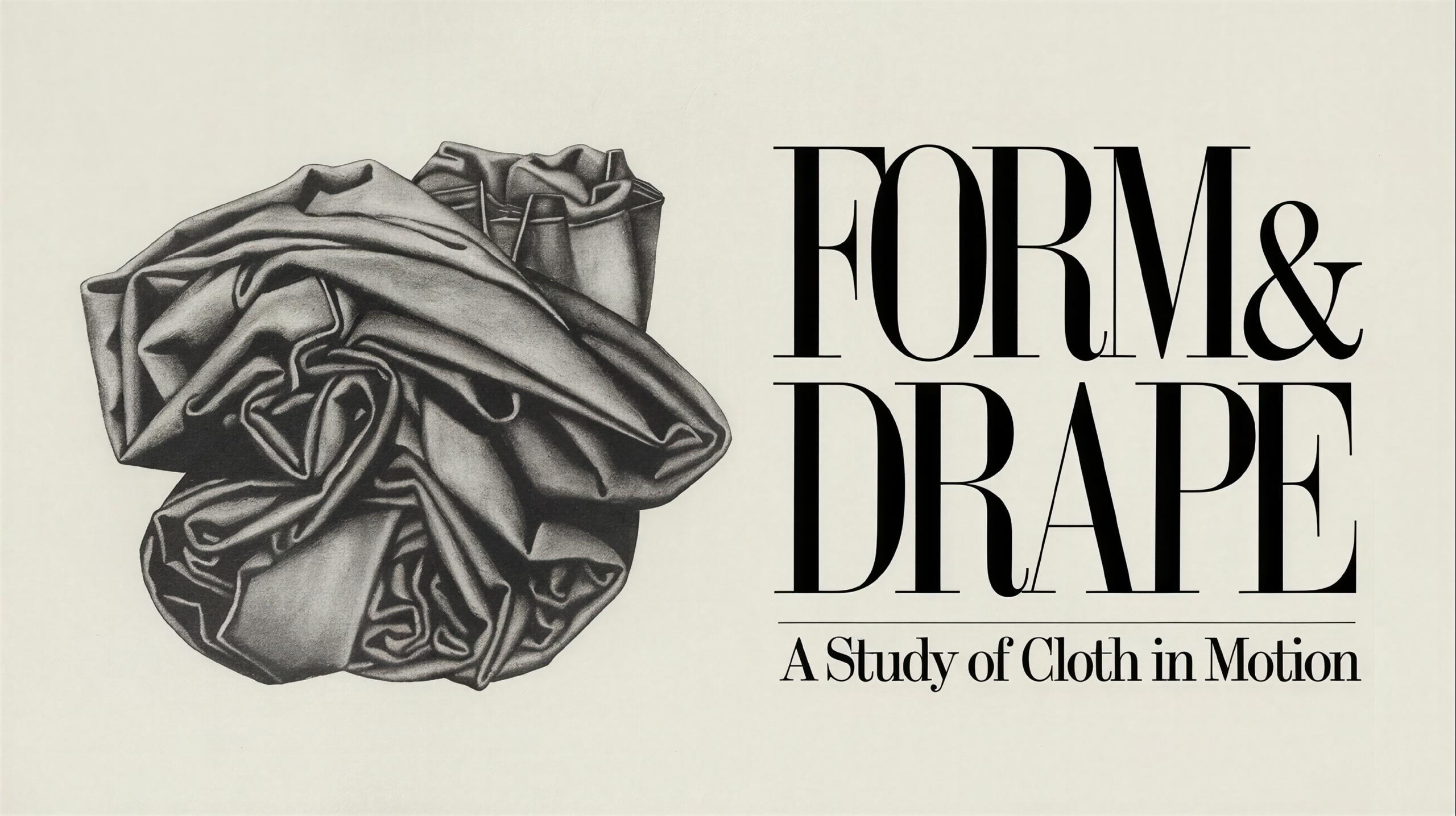 The Form & Drape letterpress poster upscaled to 2K with crisp, clean type edges.