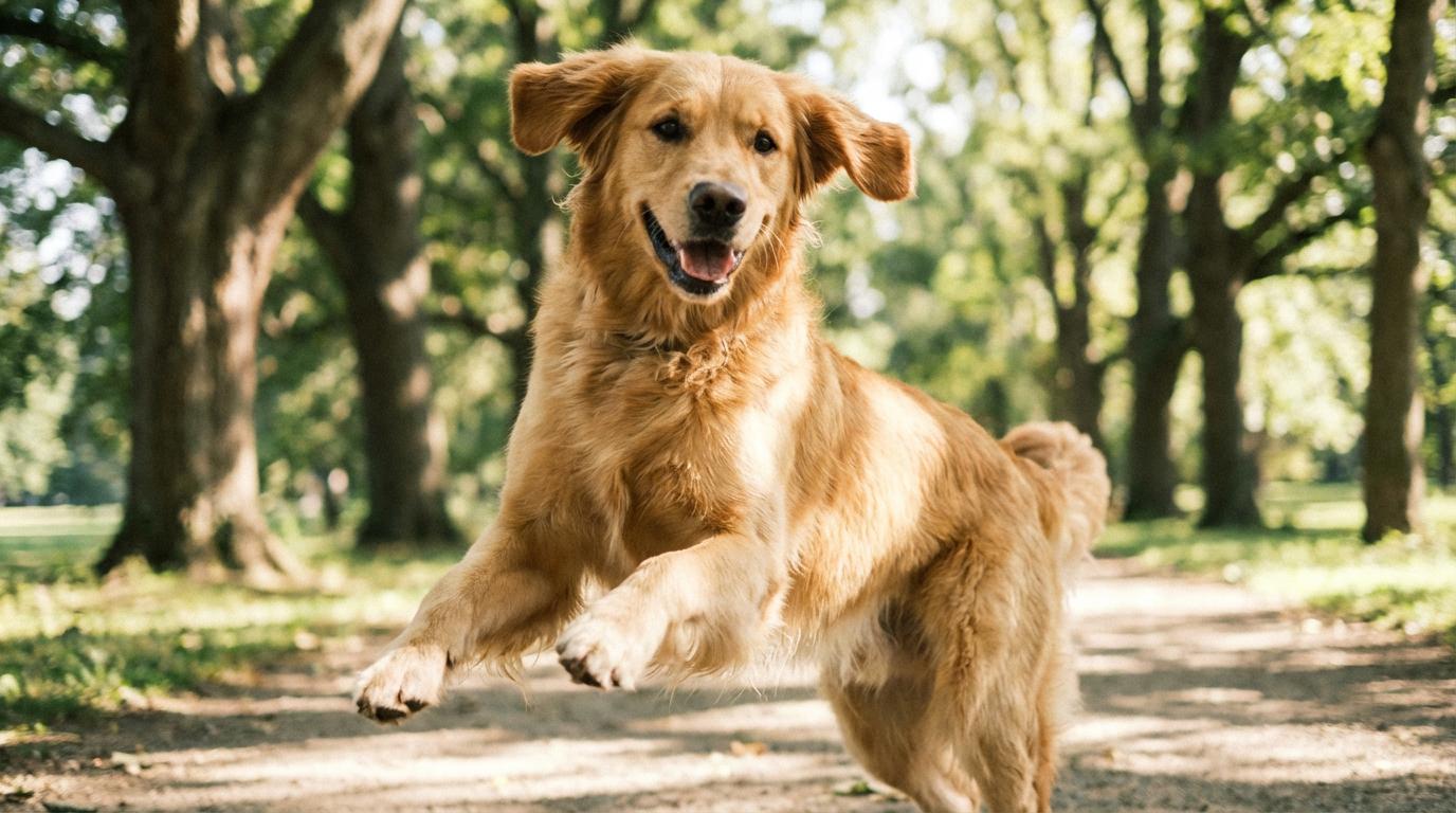 Start frame for Golden Retriever Running in the Park — Kling 2.5 Turbo