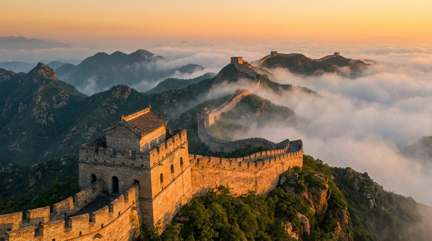 Start frame for Great Wall of China in Mist — Veo 3