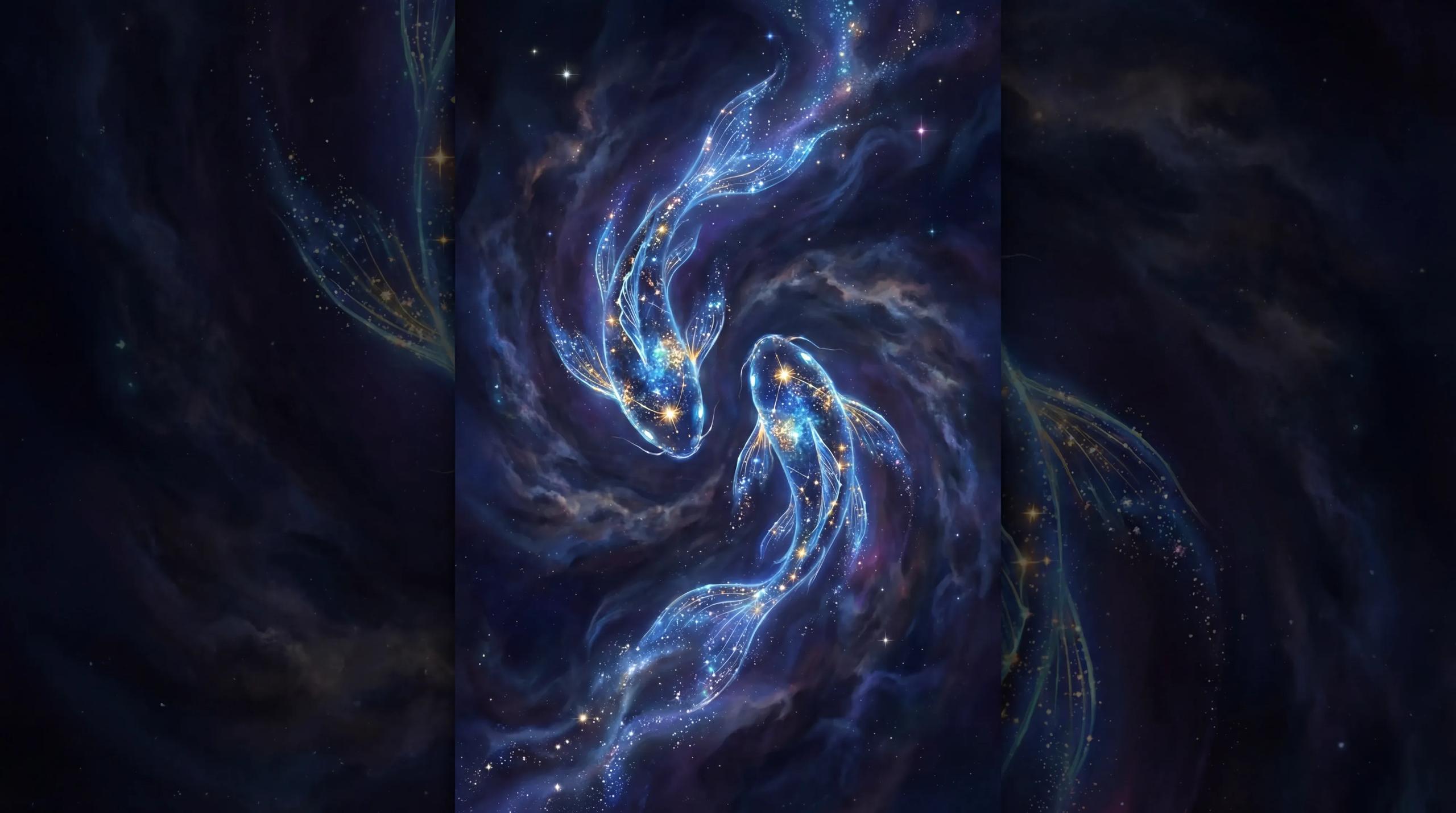 Start frame for Celestial Koi Fish Nebula — Sora 2 Pro