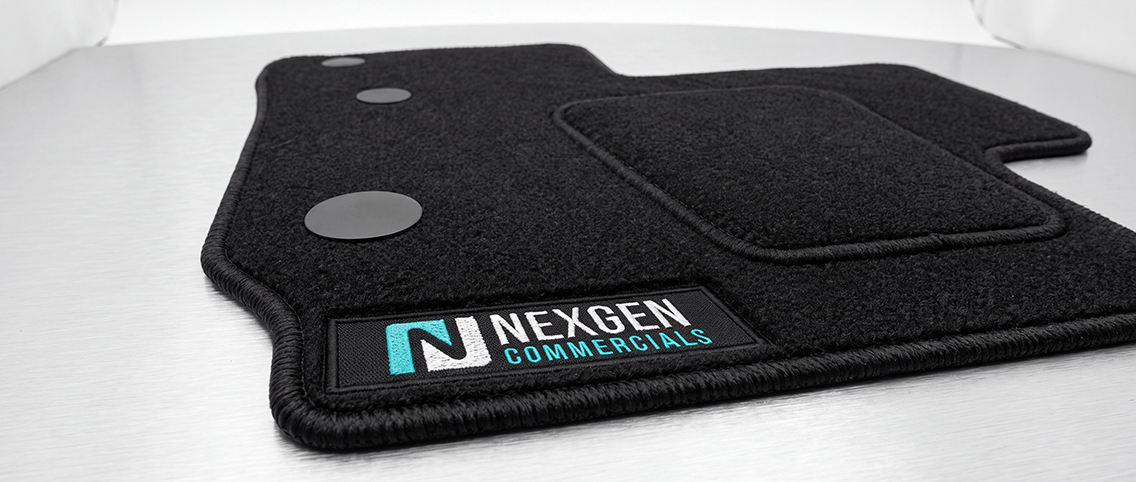 Custom Floor Mat Logo Stitch Detail