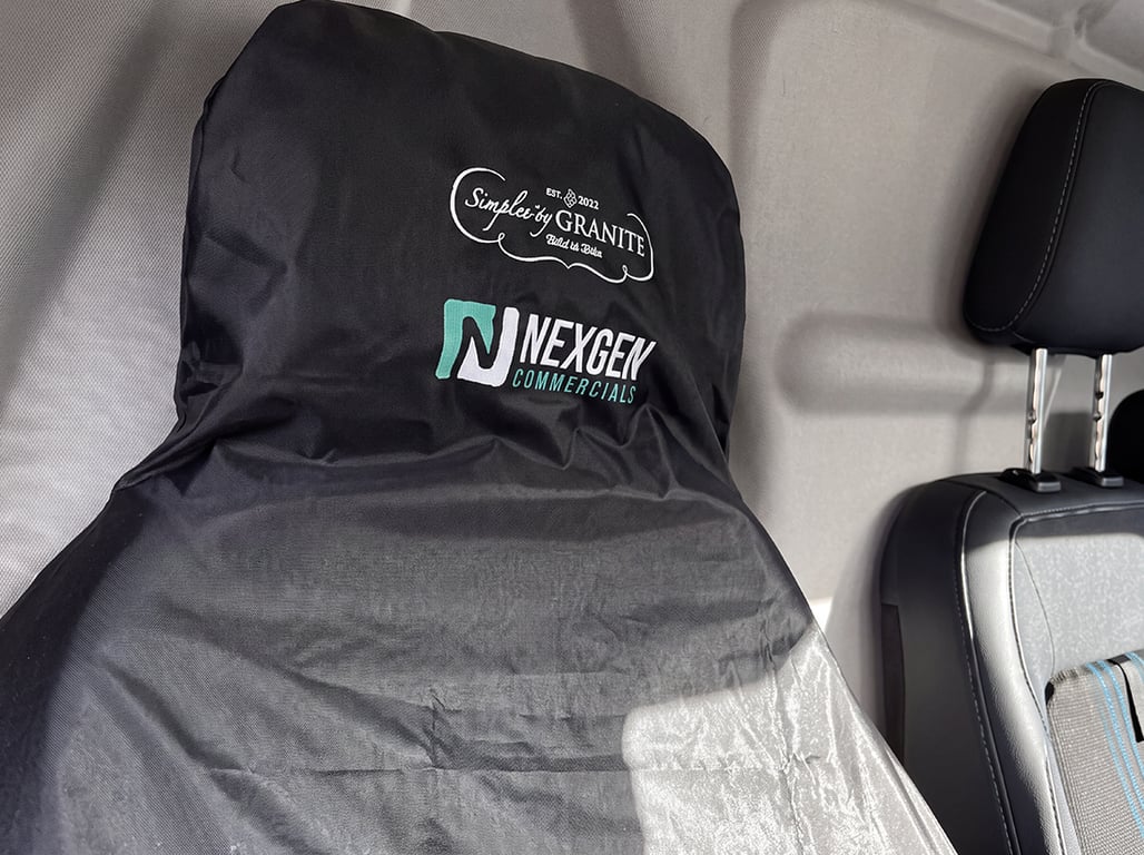 Dual Branded Seat Cover Sample 3