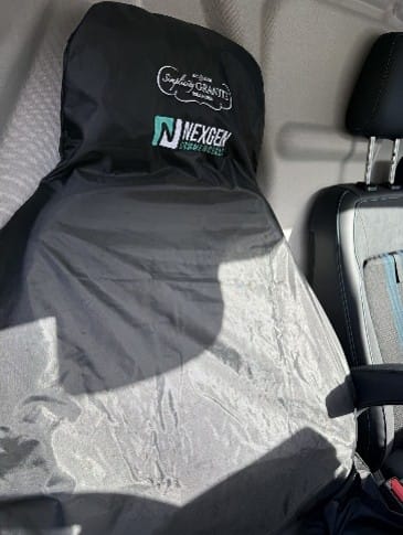 Dual Branded Seat Cover Sample 3