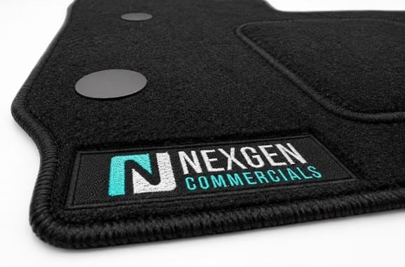 Custom Floor Mat Logo Stitch Detail