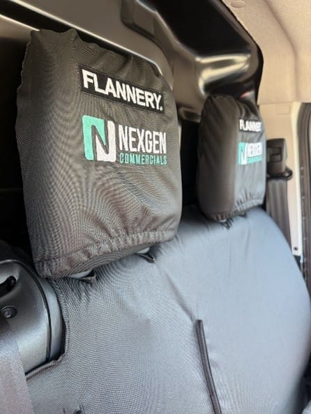 Branded Seat Cover Detail