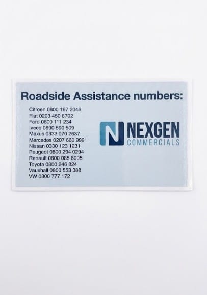 Roadside Assistance Sticker