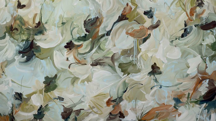 Calming Wildflowers, Neutral Abstract