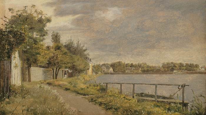 View of the Embankment near Østerbro, overcast sky