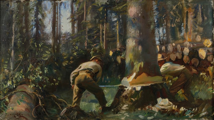 Felling a Tree in the Vosges