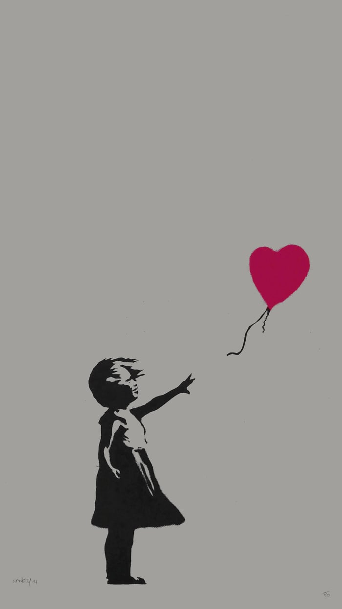 Girl with balloon - portrait