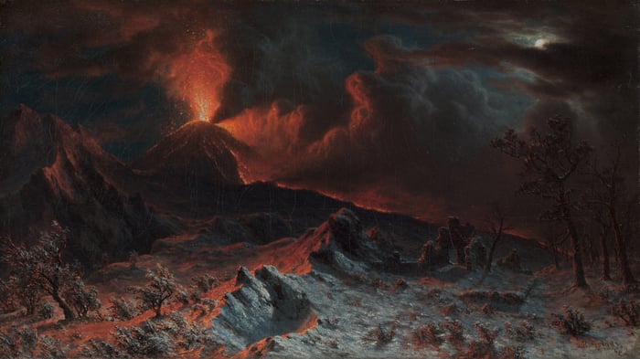 Mount Vesuvius at Midnight