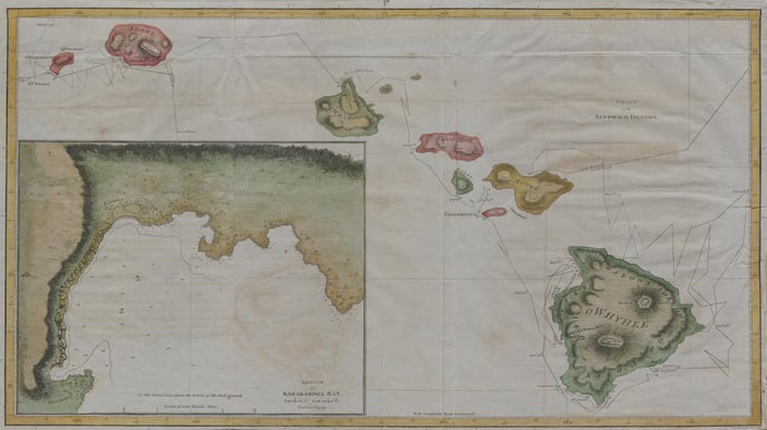 Bligh Map of Hawaii, 1785
