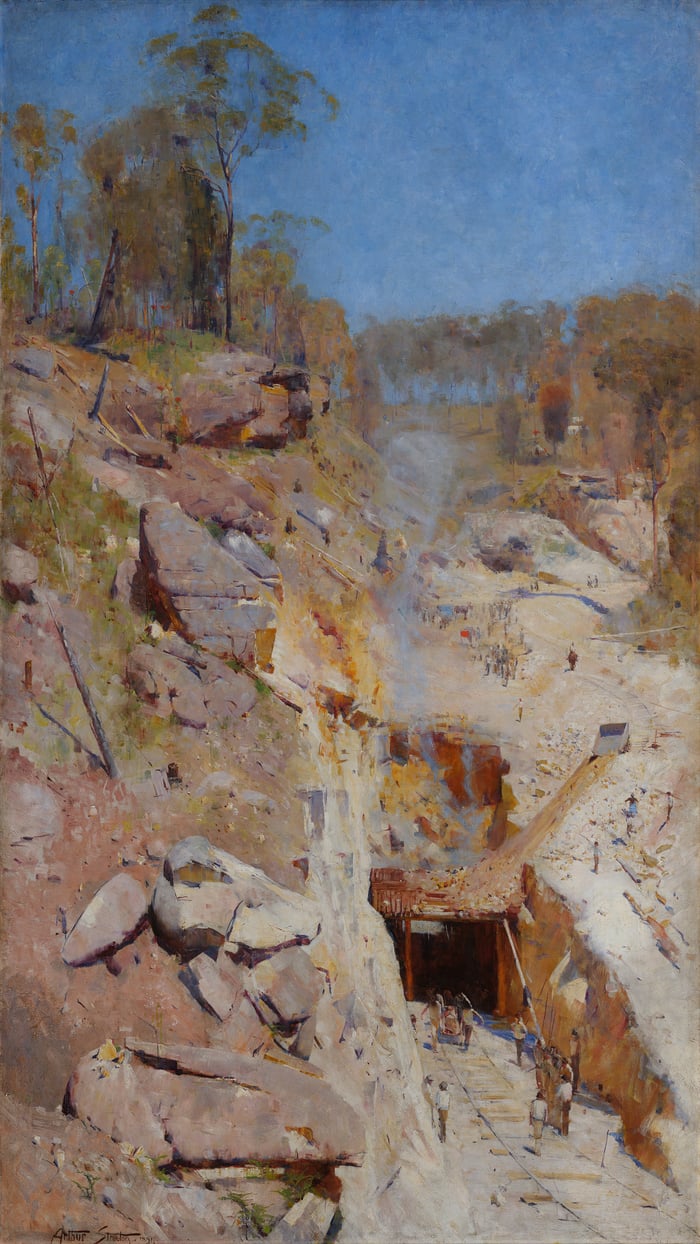 Arthur Streeton   Fire's on   reframed