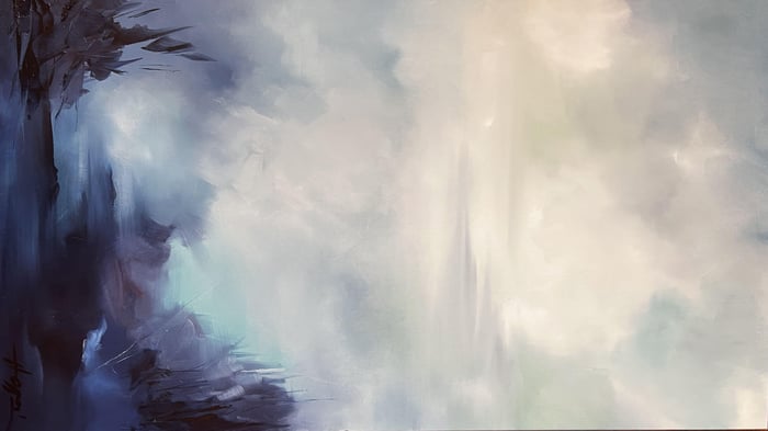 Anamaria Cepoi   Silence, Painting rotated   reframed