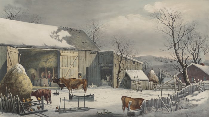 The Farm-Yard in Winter