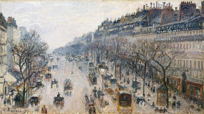 Boulevard Montmartre on a Winter Morning