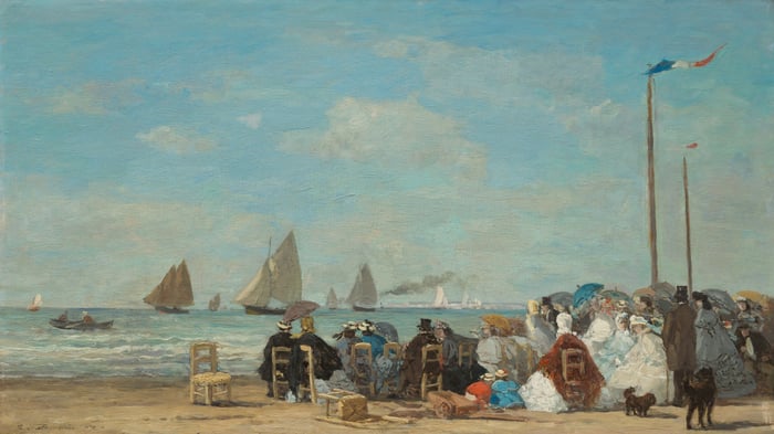 Beach Scene at Trouville