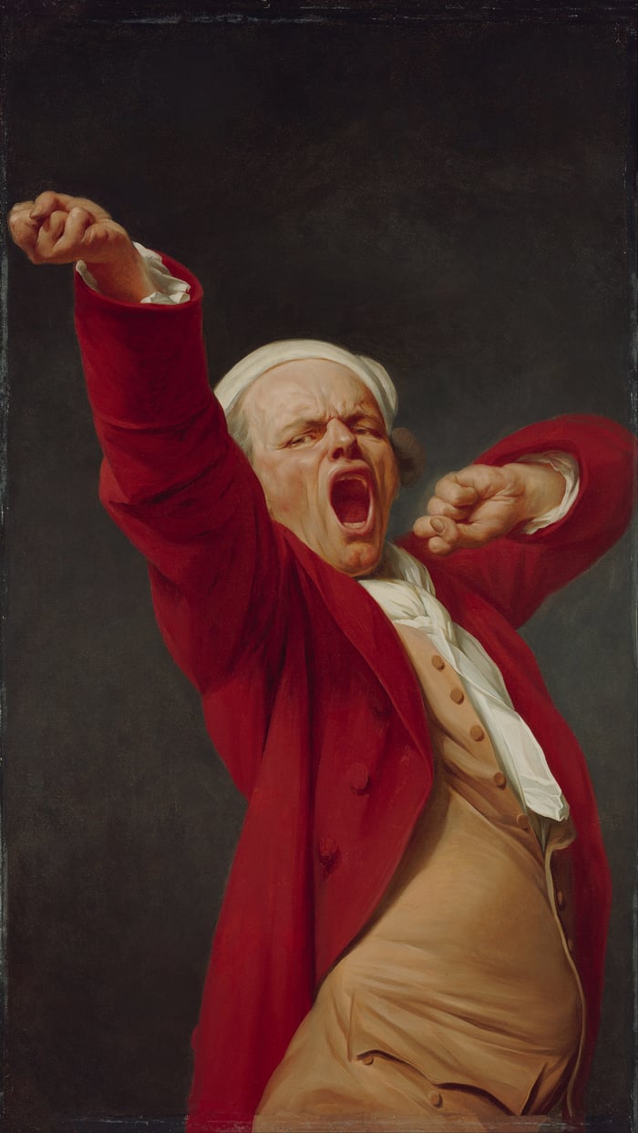 Joseph Ducreux   Self Portrait, Yawning   reframed