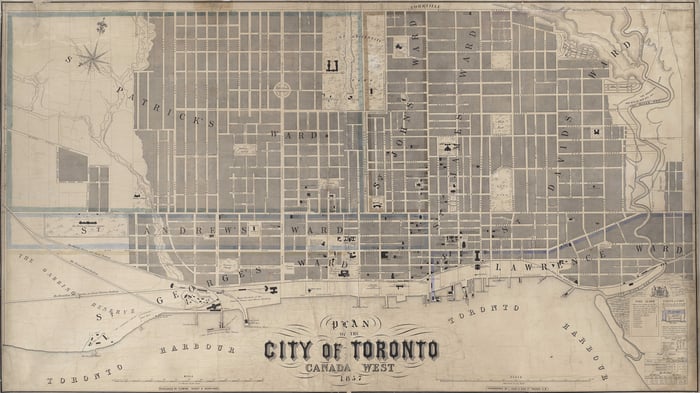Plan of the City of Toronto, Canada West