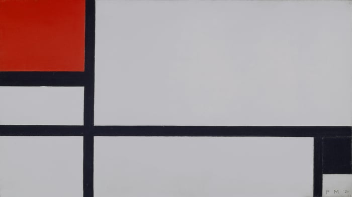 Composition I with Red and Black