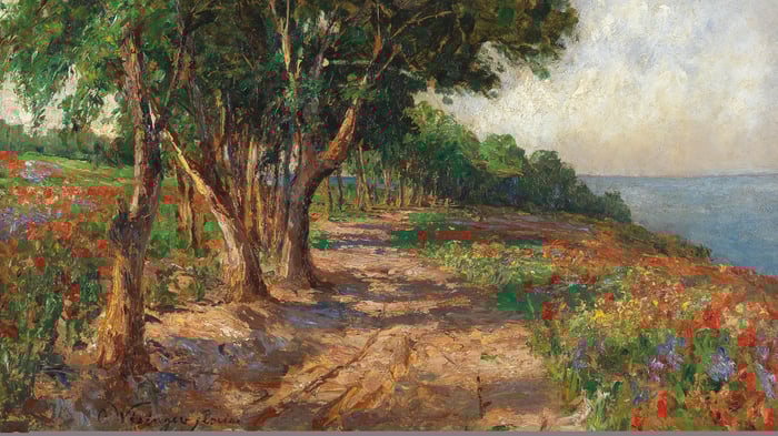 Elm-lined promenade in Euxinograd