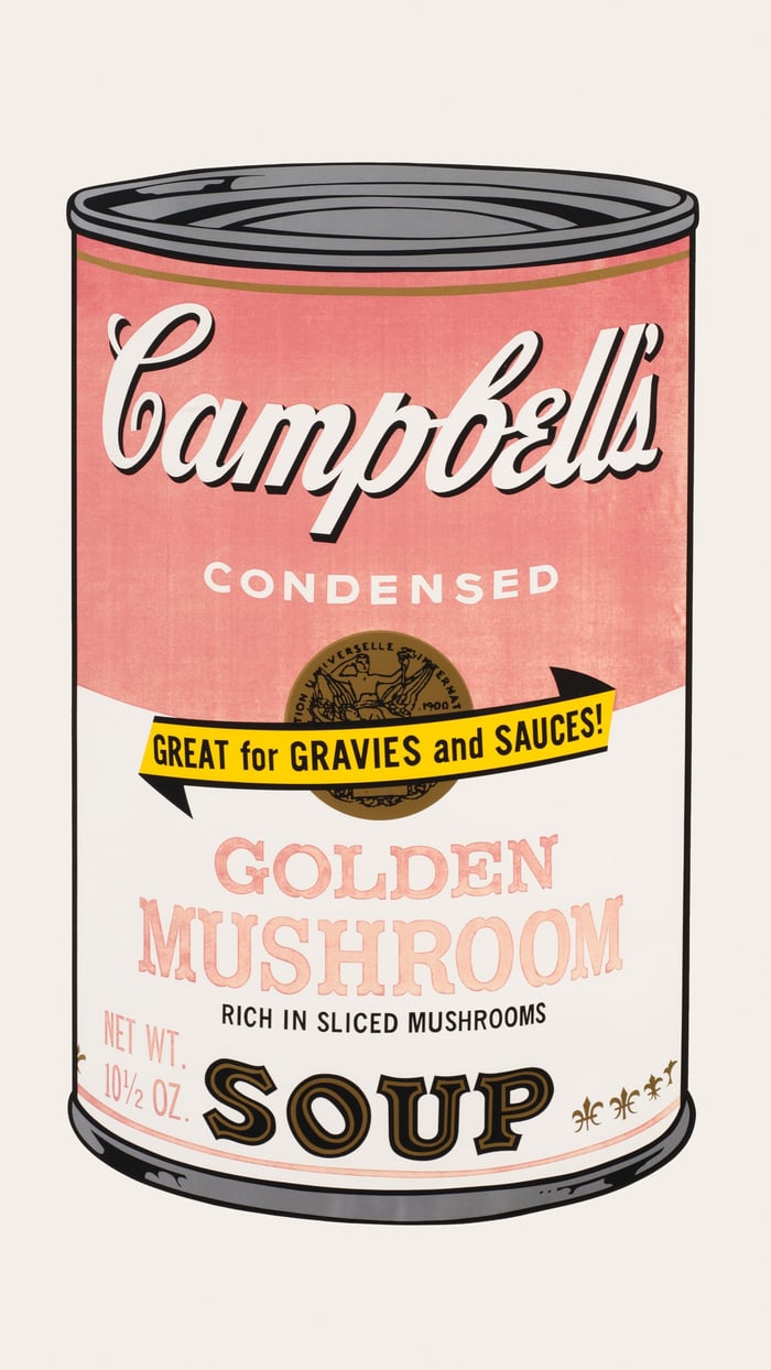 Andy Warhol   Golden Mushroom, from Campbell's Soup II   reframed