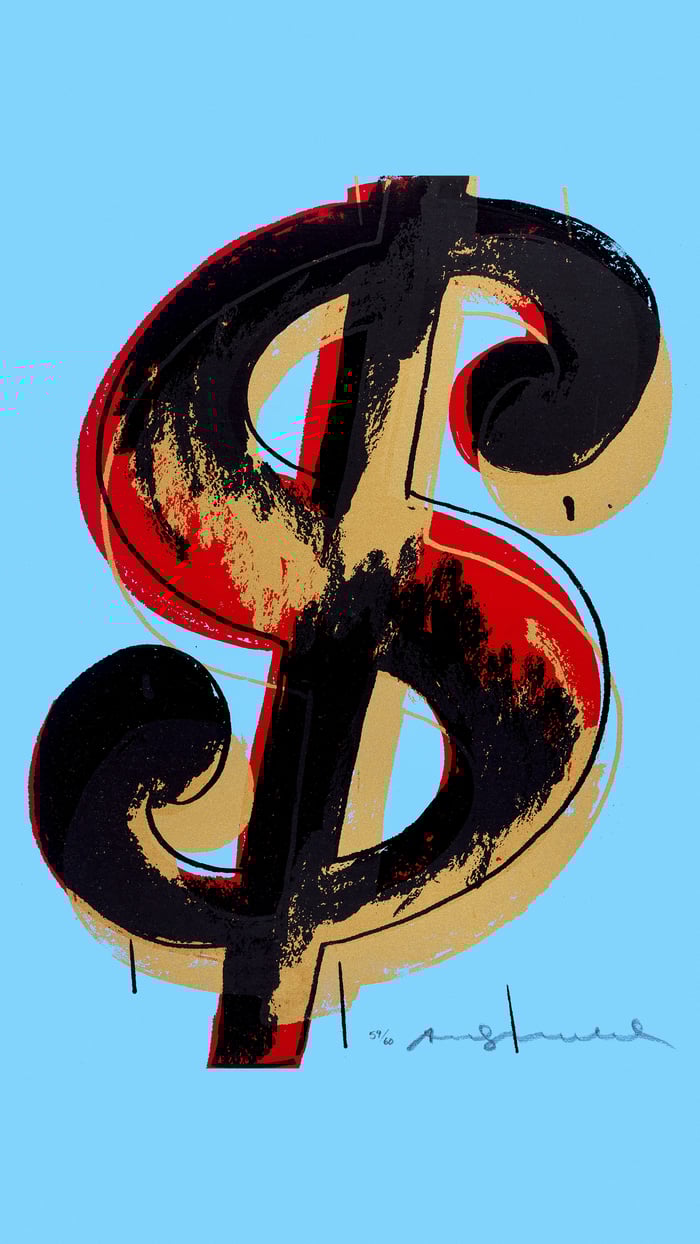 Andy Warhol   Dollar sign I   reframed