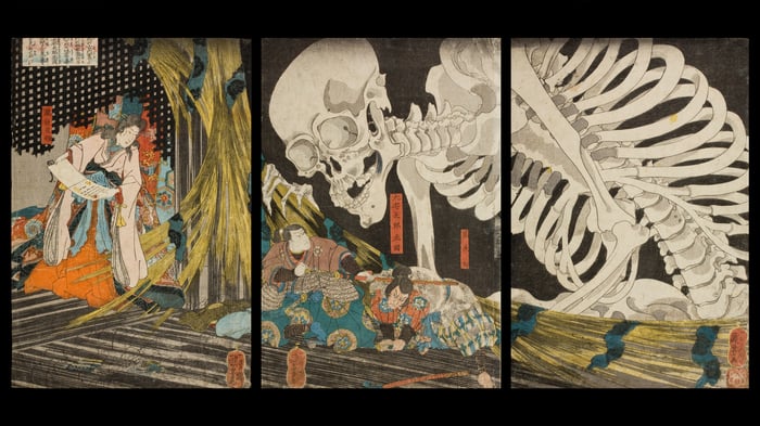 Takiyasha the Witch and the Skeleton Spectre (panels)