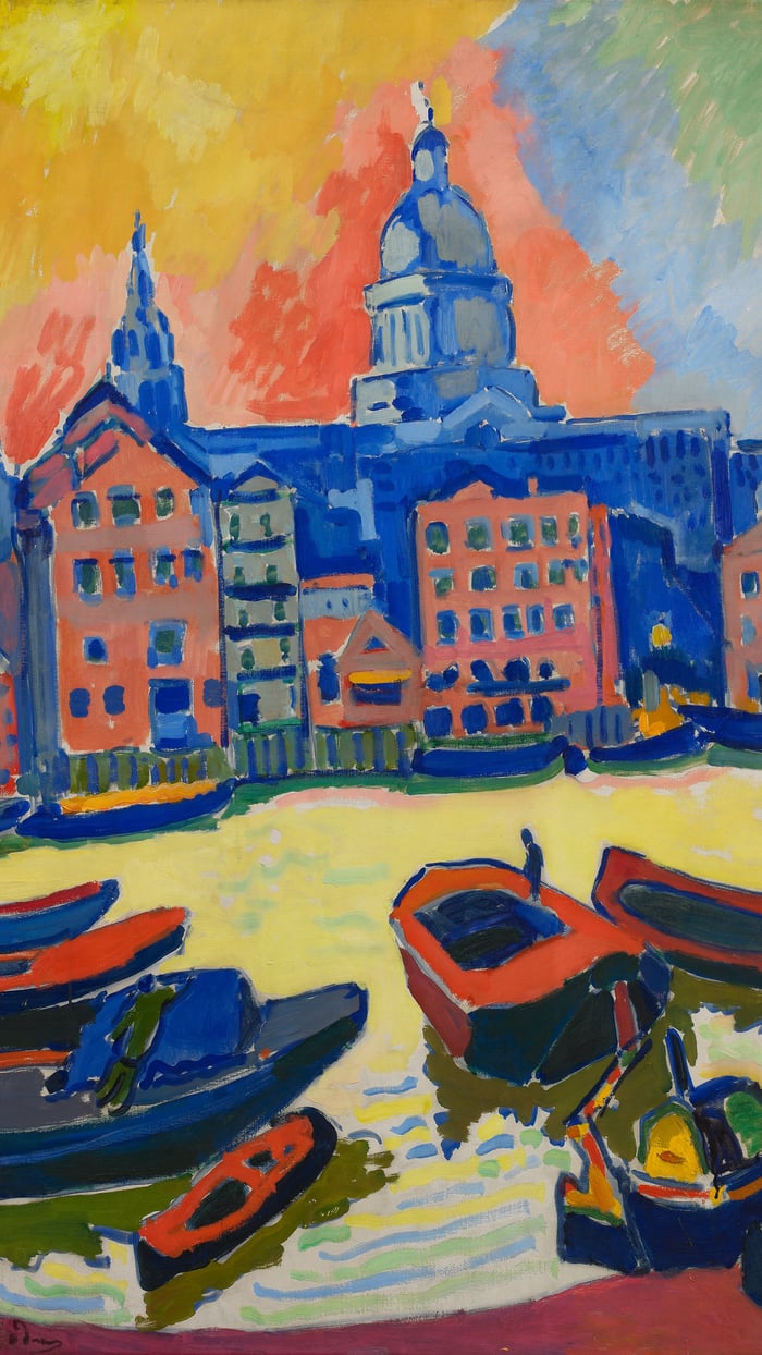 André Derain   St Paul's Cathedral seen from the Thames   reframed